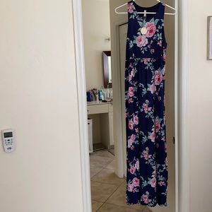 Pink & blue maternity dress
